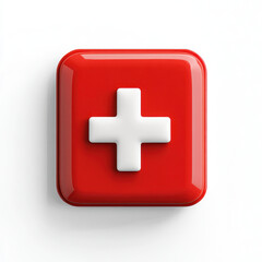 Obraz premium red cross button