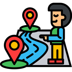 Distance lineal color icon