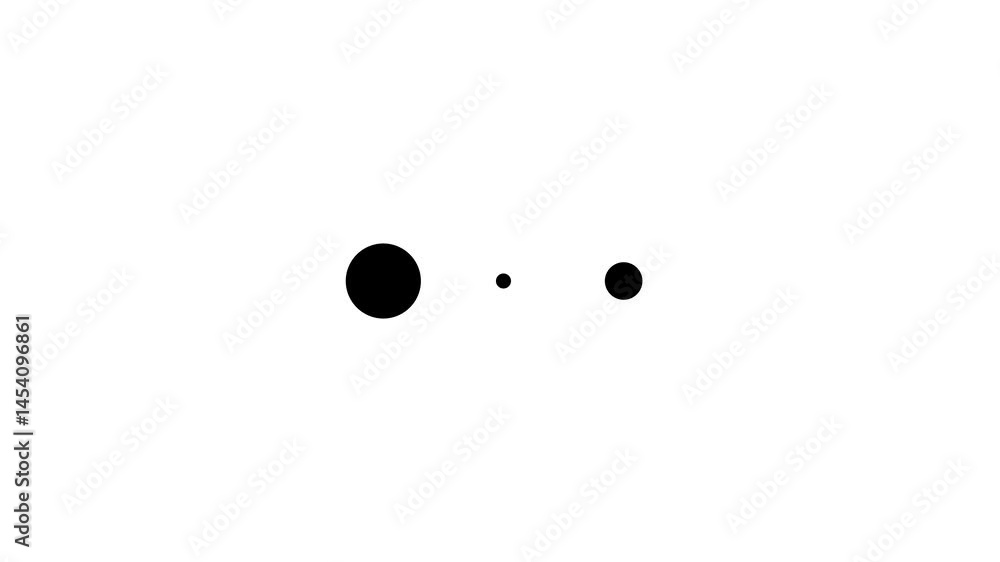 Poster dot circle loading animation with spinning progress indicator and transparent alpha on black backgro