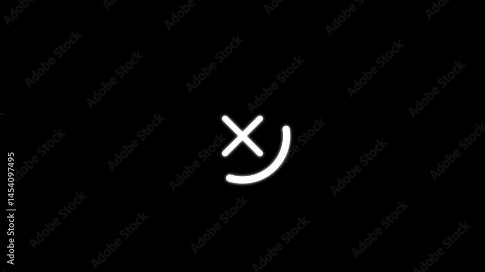 Poster cross mark with spinning loading icon representing denied or rejected progress with ui feedback. rej