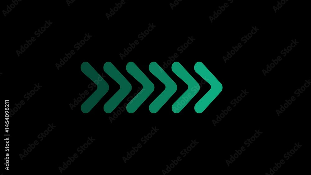 Poster green arrow conveyor animated background loop