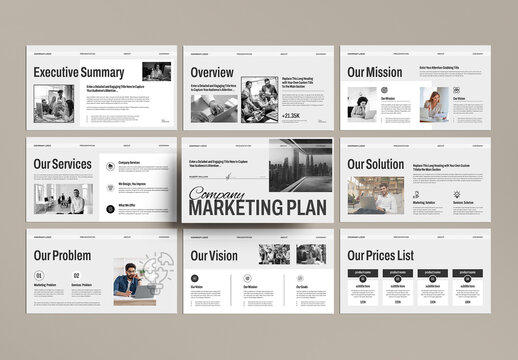 Company Marketing Plan Presentation Template