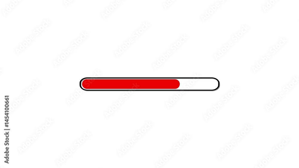 Poster animated progress bar loading indicator on white background