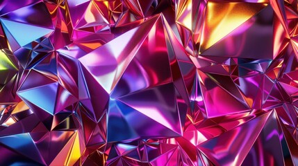 Obraz premium Vivid abstract polygonal shapes with color mix