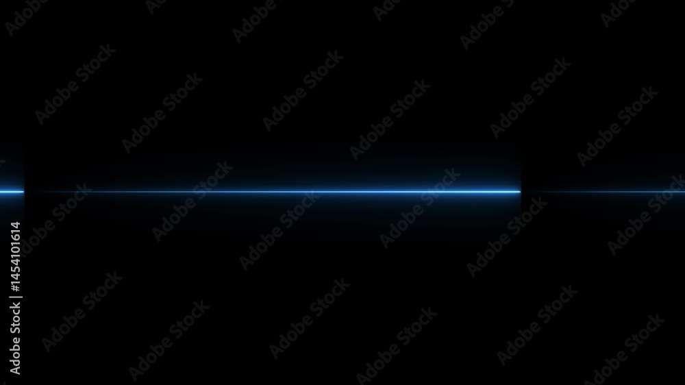 Aufkleber electric blue pulse or laser line on black background creating dynamic glowing motion effect. pulse 