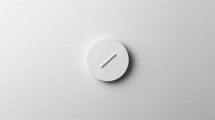 Fototapeta premium 3D render of a simple, white circular object with a central, thin metallic line.