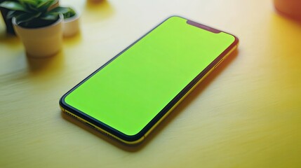 Modern Smartphone Green Screen Mockup for Digital Designers