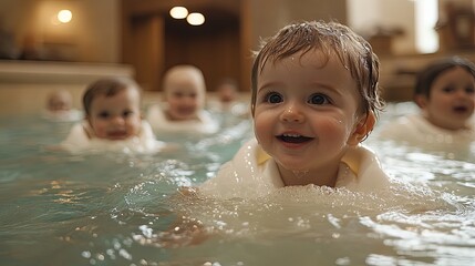 Joyful Baby Baptism in Pool