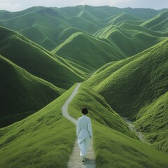 man on a mountain