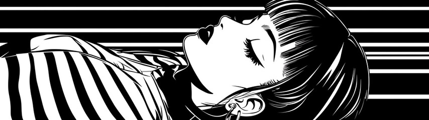 Reclining Figure, Striped Background