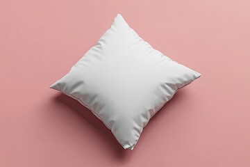 White Pillow on a Pink Background