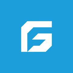 Monogram Initial Letter GF FG G F Logo design vector template