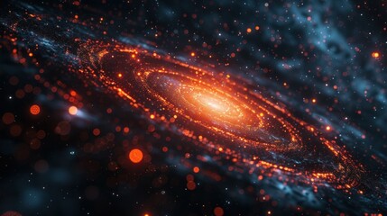 Fototapeta premium Futuristic digital abstract with binary code