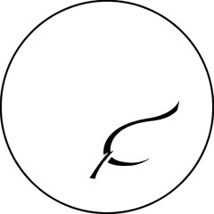 Natural logo in circular frame 