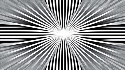 Fototapeta premium Abstract Black and White Radial Lines Burst Design Geometric Background Optical Illusion Graphic
