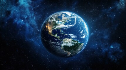 Earth from space, a vibrant blue marble