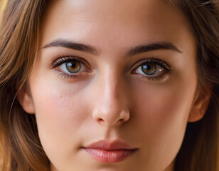 Obraz premium A college portrait painting, a facial closeup, a Close-up of eye contact, print design, and art poster wallpaper.