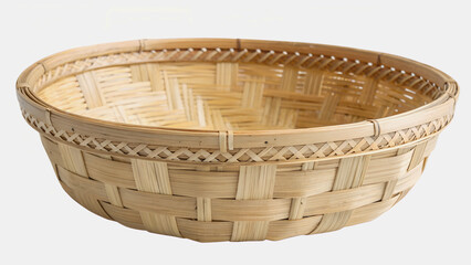 wicker basket isolated on white