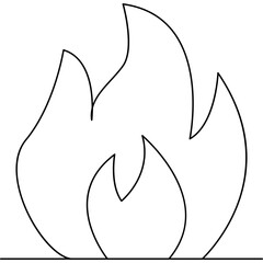 Fire icon single vector illustration