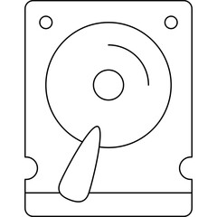 Hard disk icon single vector illustration