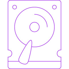 Hard disk icon single vector illustration