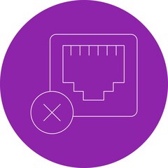 Ethernet icon single vector illustration