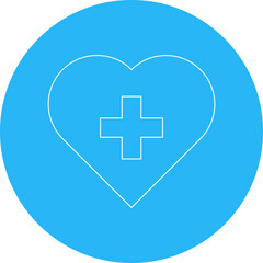 Health icon single vector illustration