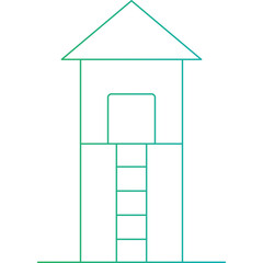 Tree house icon single vector illustration