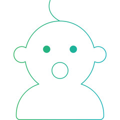Baby icon single vector illustration