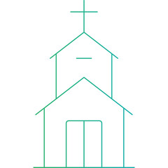 Church icon single vector illustration