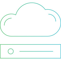 CLoud server icon single vector illustration