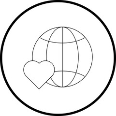 Globe icon single vector illustration