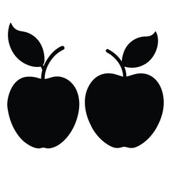 apple silhouette vector