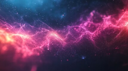 Obraz premium Abstract glowing nebula cosmic energy digital art