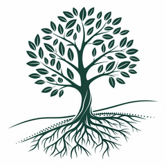 vector tree silhouette
