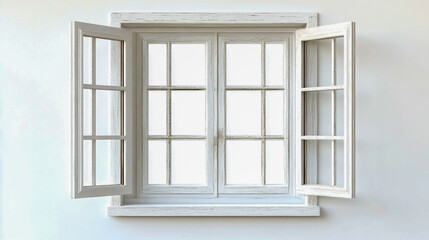 white window Isolated on White Background.