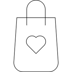 Shopping bag icon single vector illustration