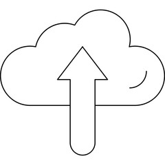 Uploading icon single vector illustration