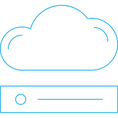Cloud icon single vector illustration