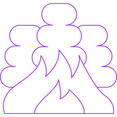 Fire icon single vector illustration