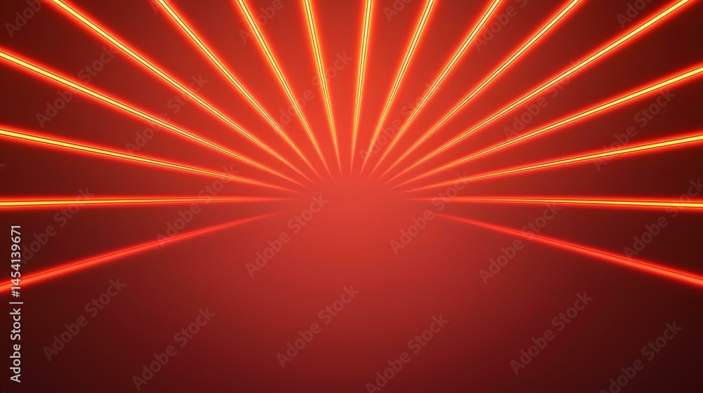 Poster the image contains numerous bright orange neon lines radiating outwards from a central point, creati