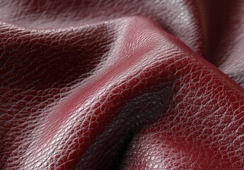 Fototapeta premium Close-up of textured red leather.