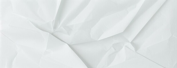 Obraz premium White crumpled paper texture background with folds and shadows. luxury paper texture for background and wallpaper design