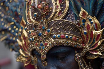 Naklejka premium Elaborate ornamental headdress with jewels.