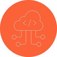 Cloud computing icon single vector illustration