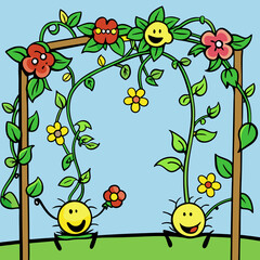 floral background with flowers