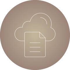 Cloud files icon single vector illustration