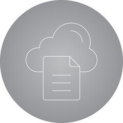 Cloud files icon single vector illustration