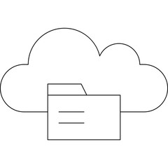 Cloud storage icon single vector illustration