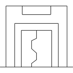 Elevator icon single vector illustration